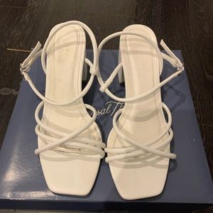 White Block Toe Sandals